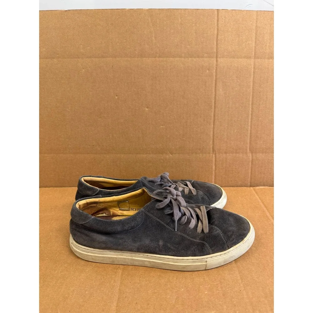 Myrqvist Oaxen Suede Leather Low Top Sneakers Dark Grey Men's Size 45 EU